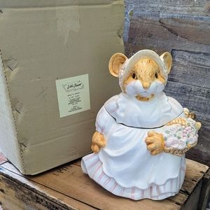 Vintage 1991 Ganz "Little Cheesers"  Musical "The Entertainer" Cookie Jar